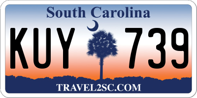 SC license plate KUY739