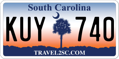 SC license plate KUY740
