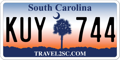 SC license plate KUY744