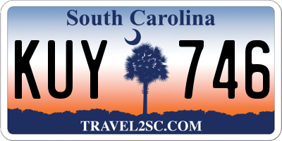SC license plate KUY746