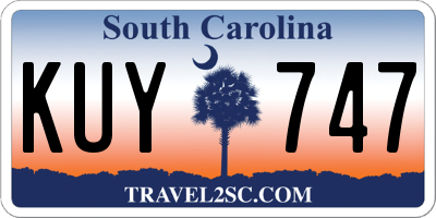 SC license plate KUY747