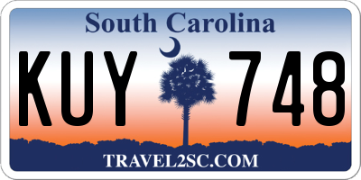 SC license plate KUY748