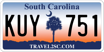 SC license plate KUY751