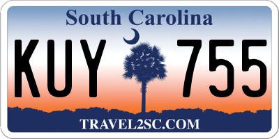 SC license plate KUY755