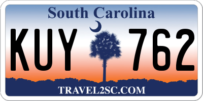 SC license plate KUY762