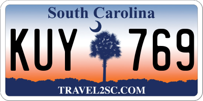 SC license plate KUY769