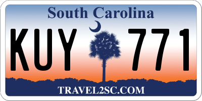 SC license plate KUY771