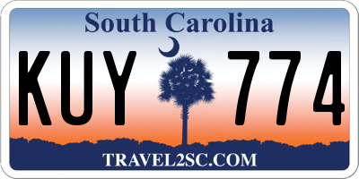SC license plate KUY774
