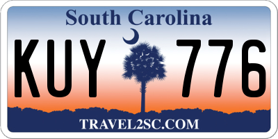 SC license plate KUY776