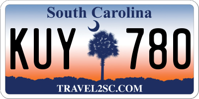 SC license plate KUY780