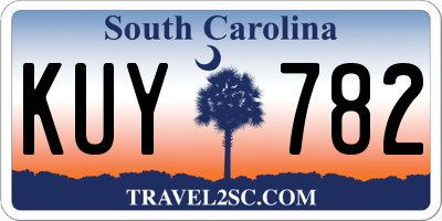 SC license plate KUY782