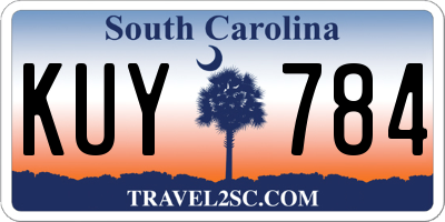 SC license plate KUY784