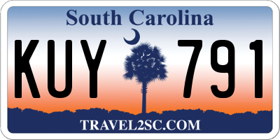 SC license plate KUY791
