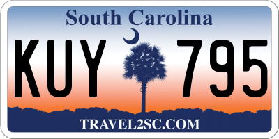 SC license plate KUY795