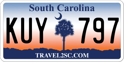 SC license plate KUY797