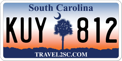 SC license plate KUY812