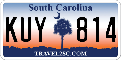 SC license plate KUY814