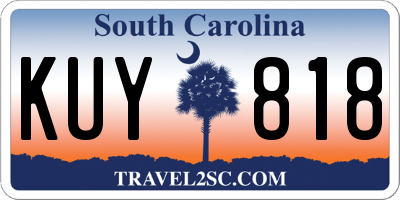 SC license plate KUY818