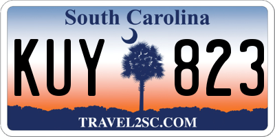SC license plate KUY823