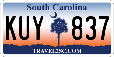 SC license plate KUY837