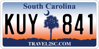 SC license plate KUY841