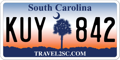 SC license plate KUY842