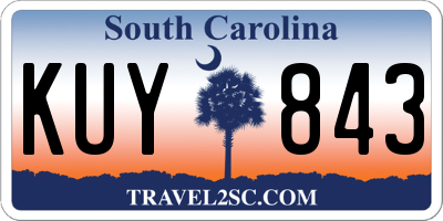 SC license plate KUY843