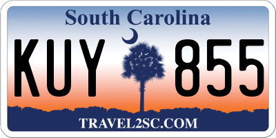 SC license plate KUY855