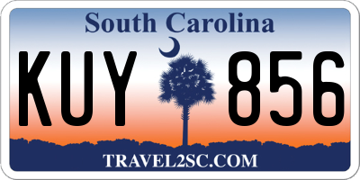 SC license plate KUY856