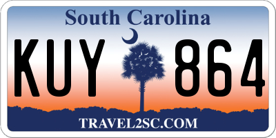 SC license plate KUY864