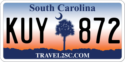 SC license plate KUY872