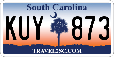 SC license plate KUY873