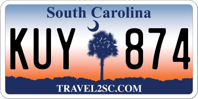 SC license plate KUY874