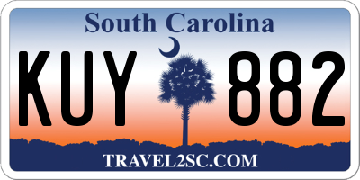 SC license plate KUY882
