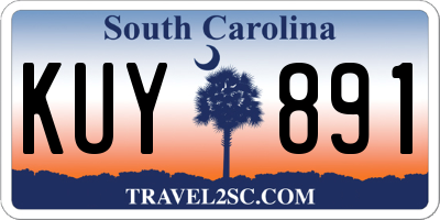 SC license plate KUY891