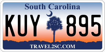 SC license plate KUY895