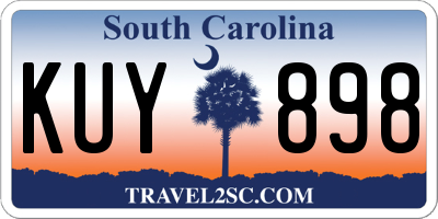 SC license plate KUY898