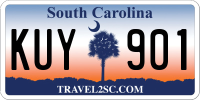 SC license plate KUY901