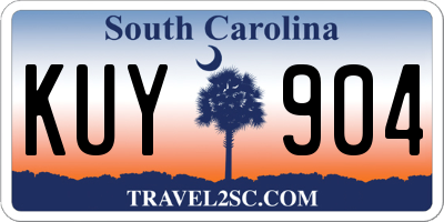 SC license plate KUY904
