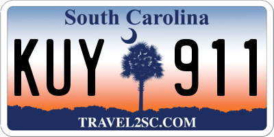 SC license plate KUY911