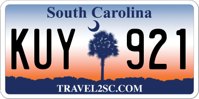 SC license plate KUY921