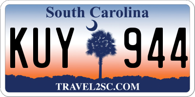 SC license plate KUY944