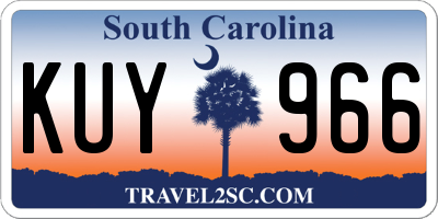 SC license plate KUY966