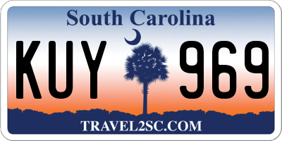 SC license plate KUY969