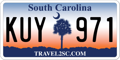 SC license plate KUY971