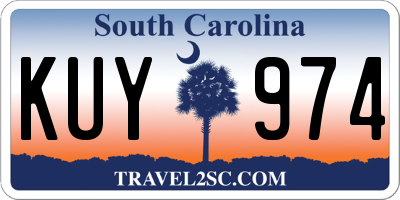 SC license plate KUY974