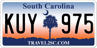 SC license plate KUY975