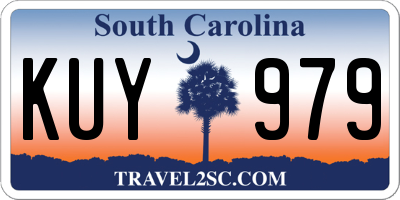 SC license plate KUY979