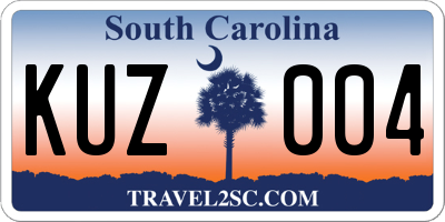 SC license plate KUZ004