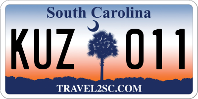 SC license plate KUZ011